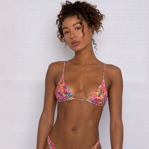 Skatie Floral Ella Bikini Top - Mulholland - S